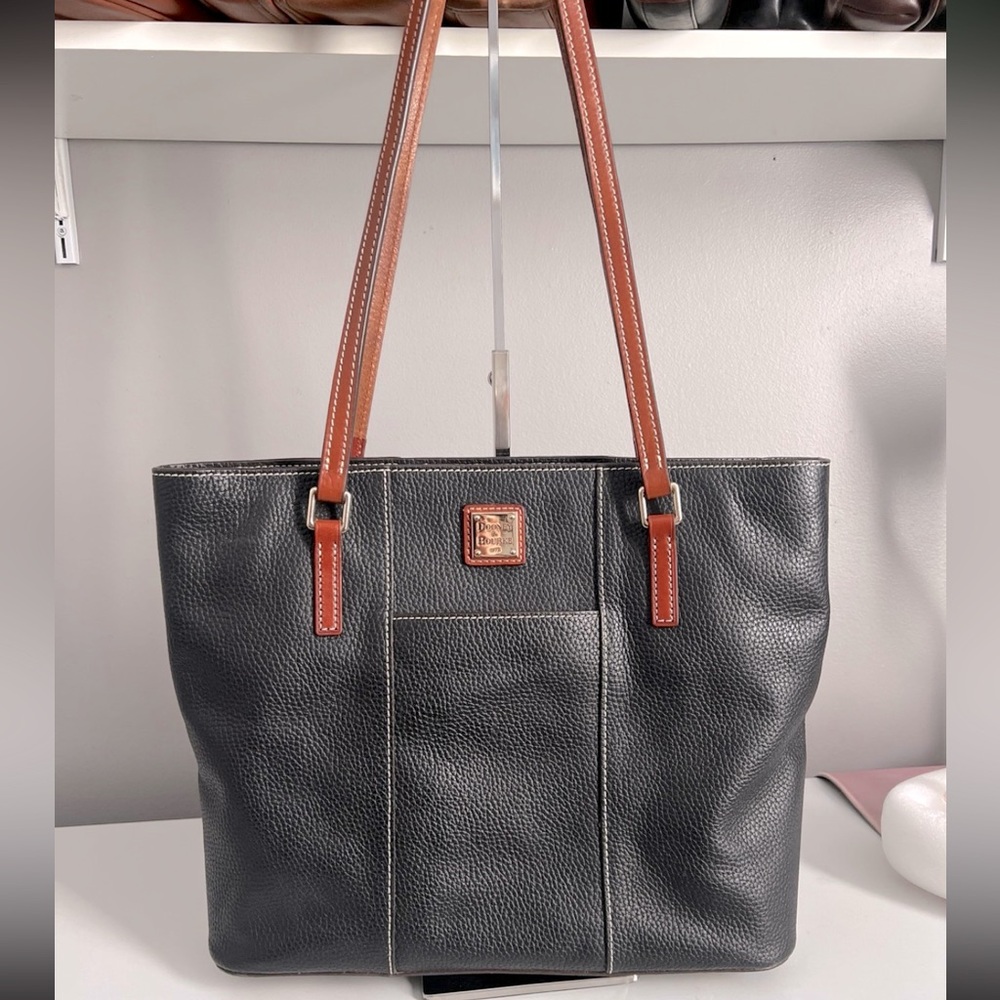 Dooney & Bourke Large Lexington Black Pebble Leather Tote